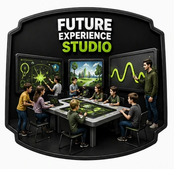 Future Experience Studio compact creator format with collaborative stations